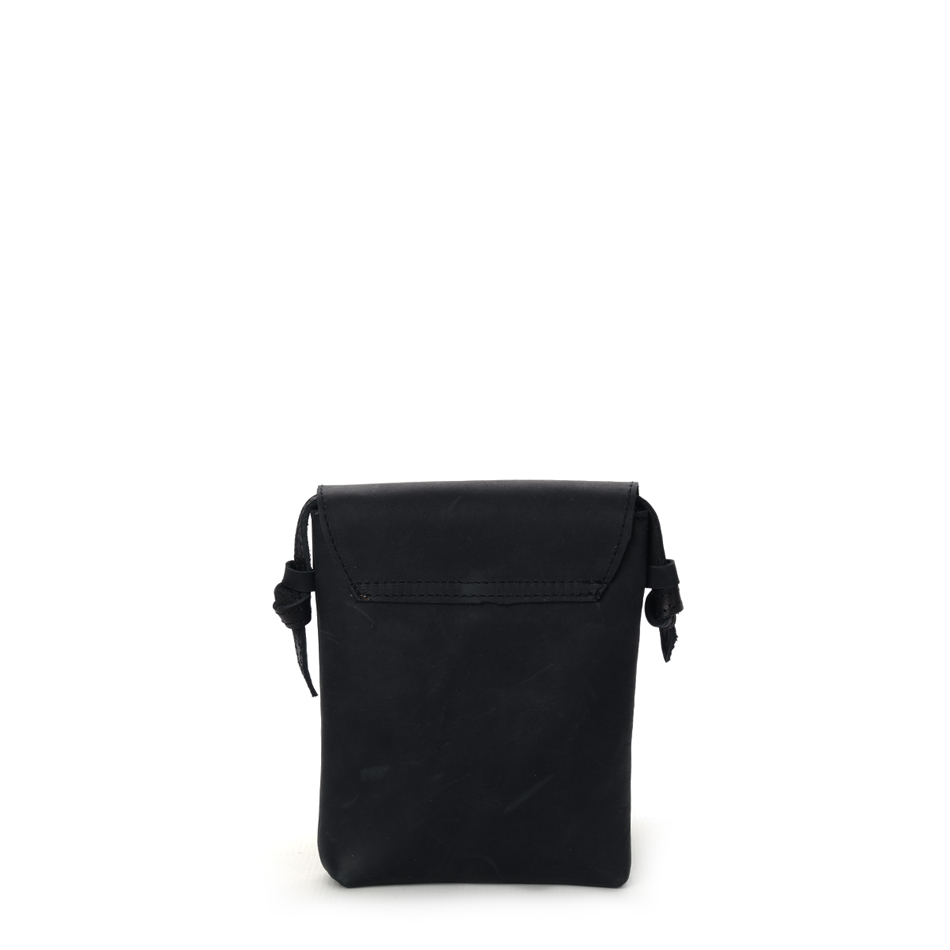 VELLIES & Compact Sling Bag | Black Leather