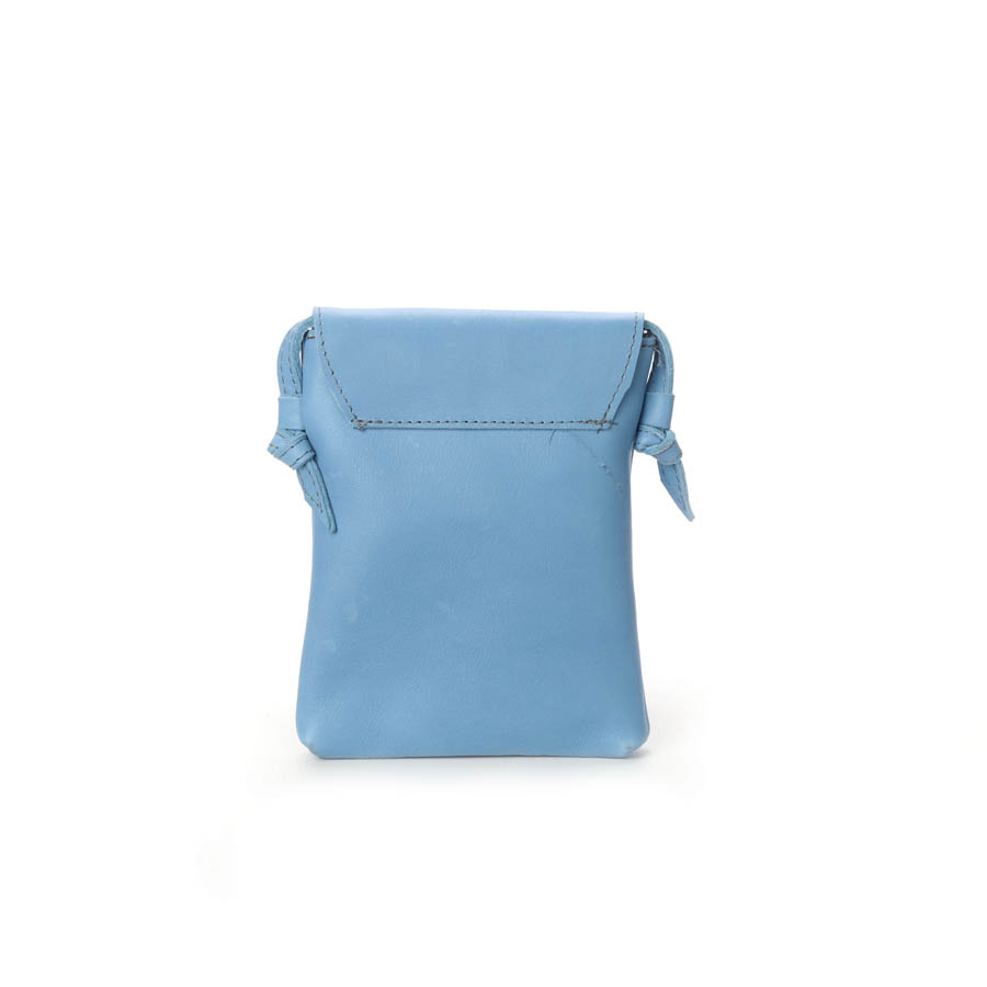 Compact Sling Bag | Blue Leather