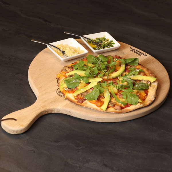 Round French Oak Pizza Board (37cm) - with handle