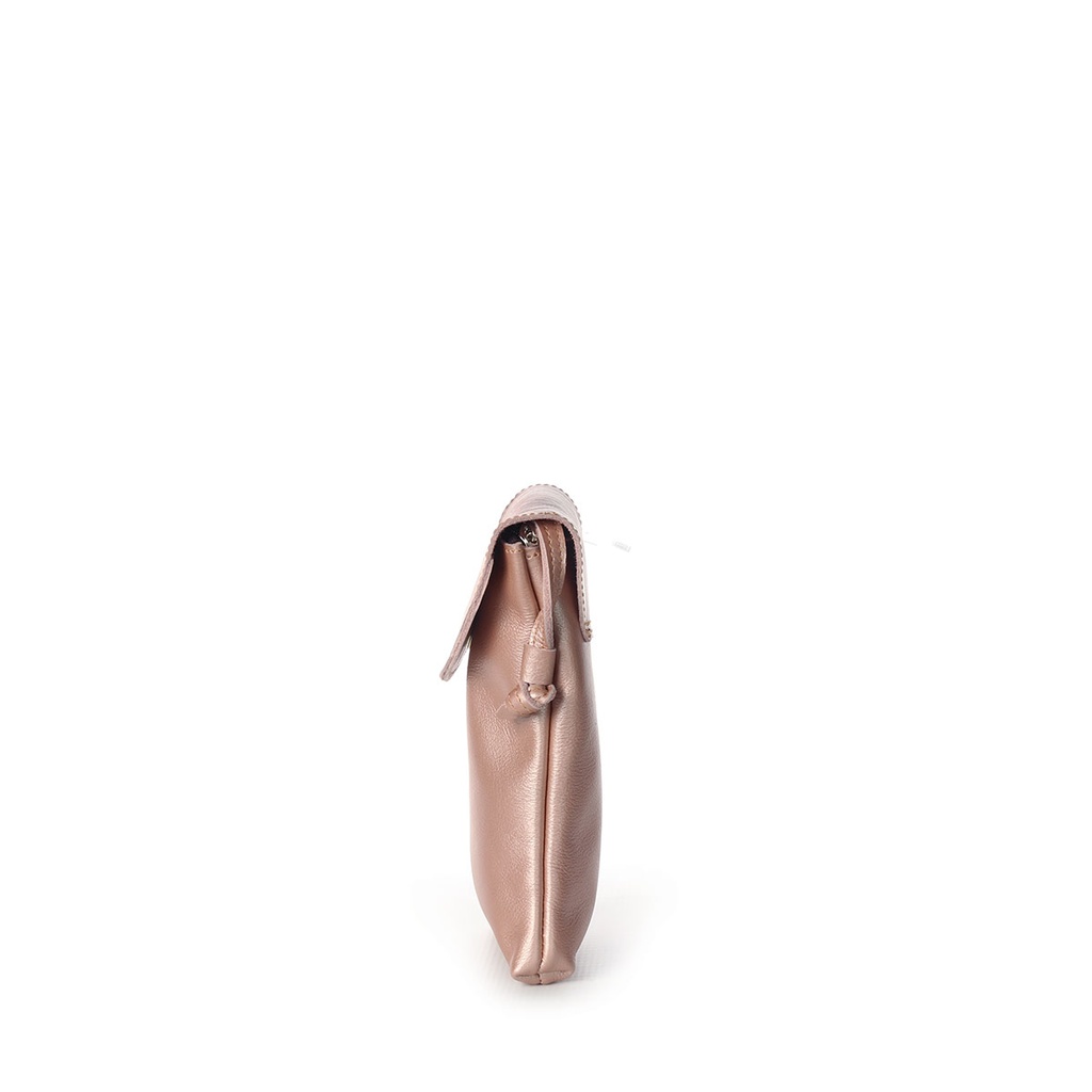 Compact Sling Bag | Rose Gold Leather