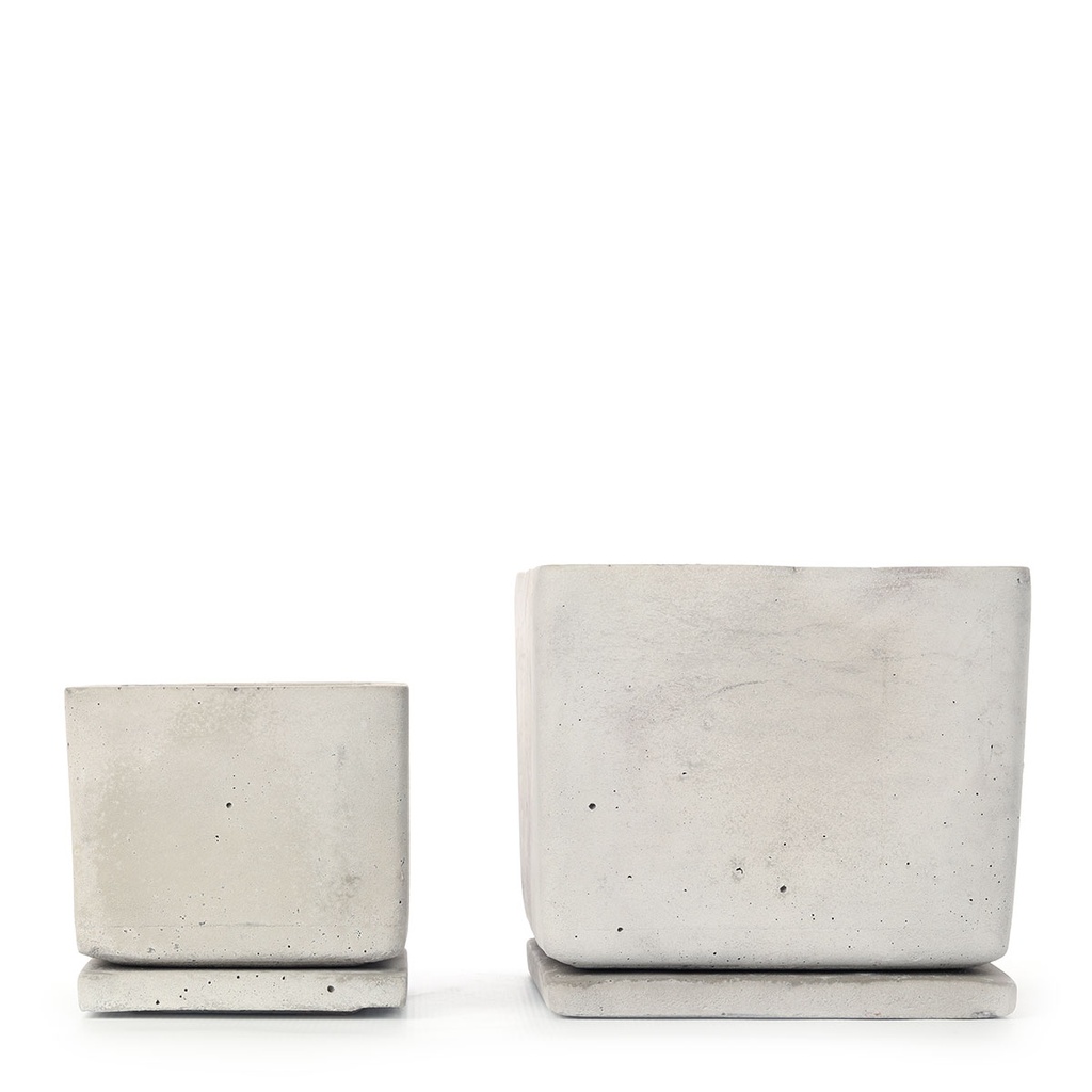 Square Concrete Pot Set of 2 (13-20cm)