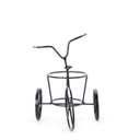 Metal Tricycle Pot Plant Holder (height:31cm) - black