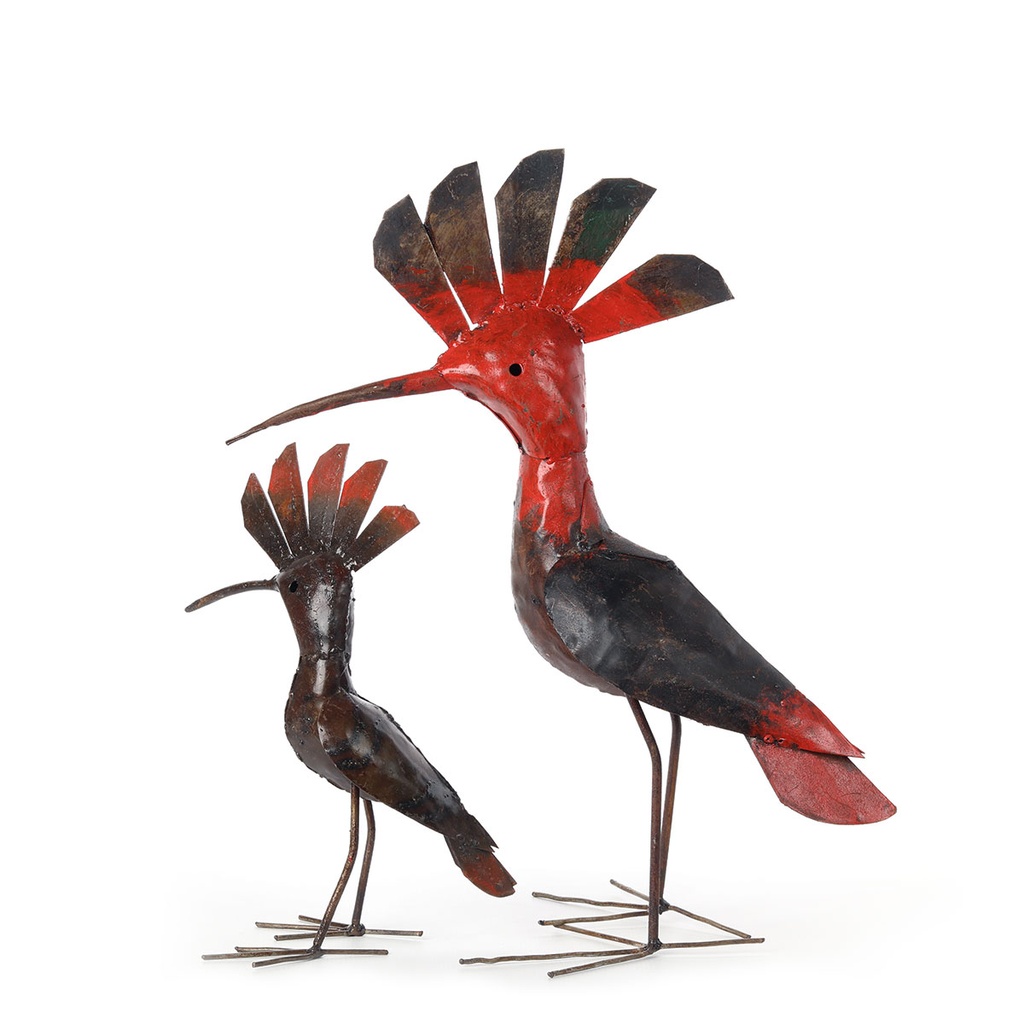Metal Hoopoe Bird Set of 2 (height:25-50cm)