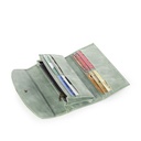 Ladies Leather Tri-fold Wallet - Mint Green