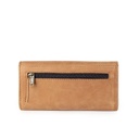Ladies Leather Tri-fold Wallet - Tan