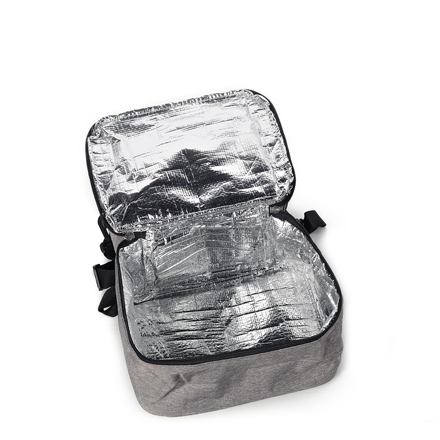 Lunch Cooler Bag (10L) | with duel compartment - light grey