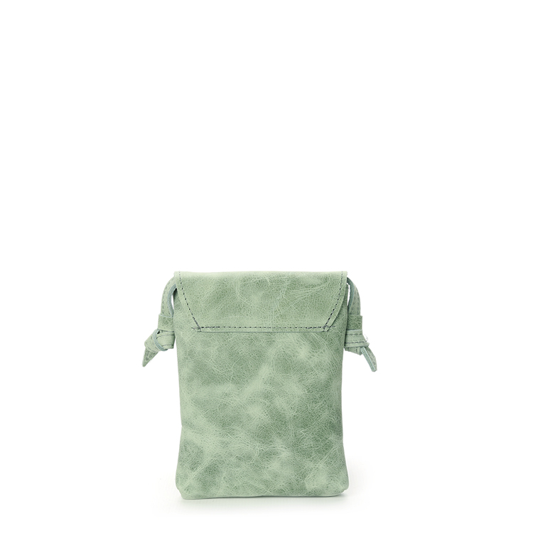 Compact Sling Bag | Mint Green Leather
