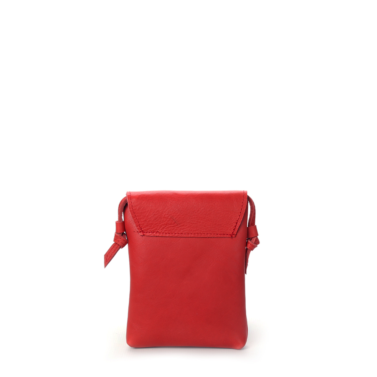 Compact Sling Bag | Red Leather