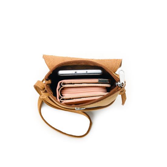 Compact Sling Bag | Tan Leather