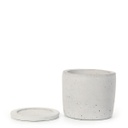 Round Concrete Pot Set of 3 | with drip tray