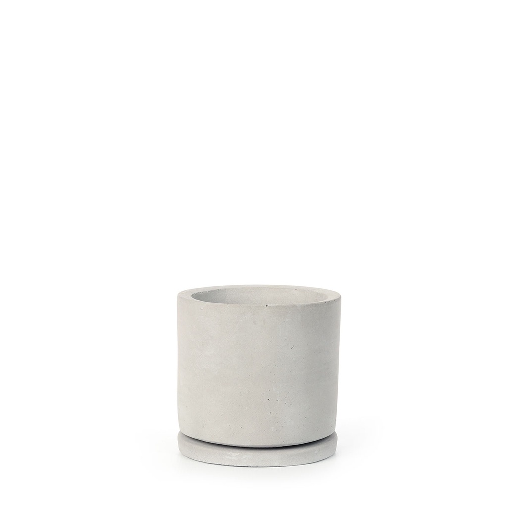 Round Concrete Pot (10.5cm) | with drip tray