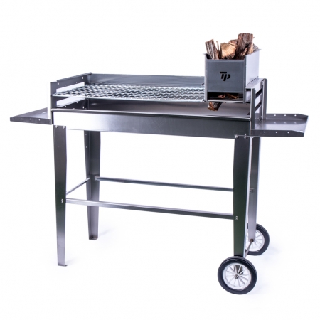 Stainless Steel Patio Deluxe Mobile Braai 900 | with ember maker