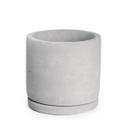 Round Concrete Pot (20cm) | with drip tray