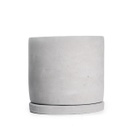 Round Concrete Pot (20cm) | with drip tray