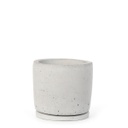 Round Concrete Pot (15cm) | with drip tray