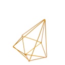 Gold Geometric Large Pyramid | with Air Plant