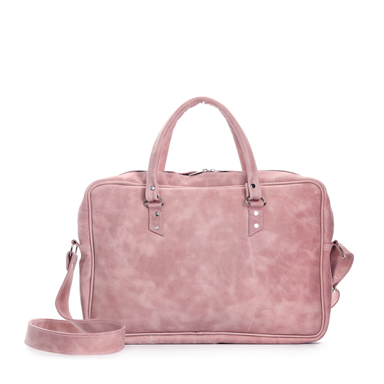 Metro Laptop Bag - Pink Leather - 15&quot;