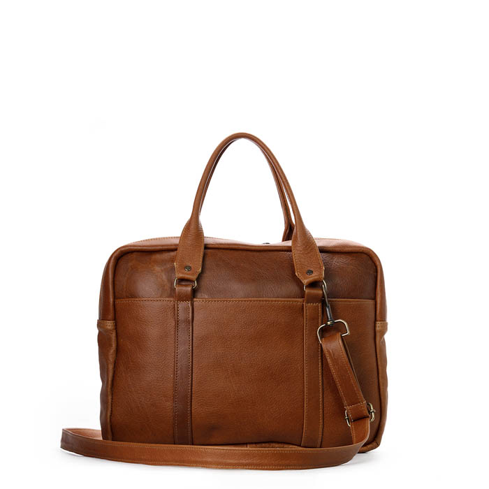 Slim Laptop Bag - Brown Leather - 15&quot;