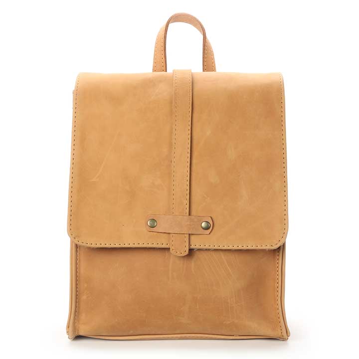 VELLIES & Ladies Backpack | Tan Nubuck Leather