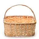 Square Light Brown Wooden Basket (31x33cm) | with handle