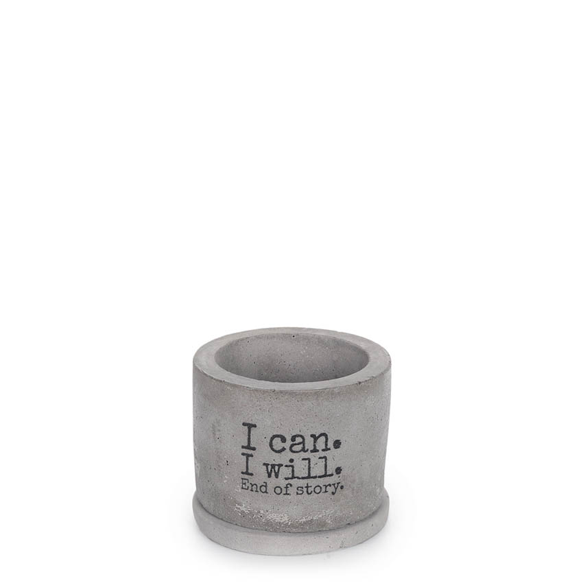 Printed Concrete Pot (7cm) | I can. I will.