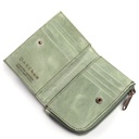 Small Slim Ladies Leather Wallet (8 card slots) - mint green