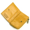 Small Slim Ladies Leather Wallet (8 card slots) - mustard yellow