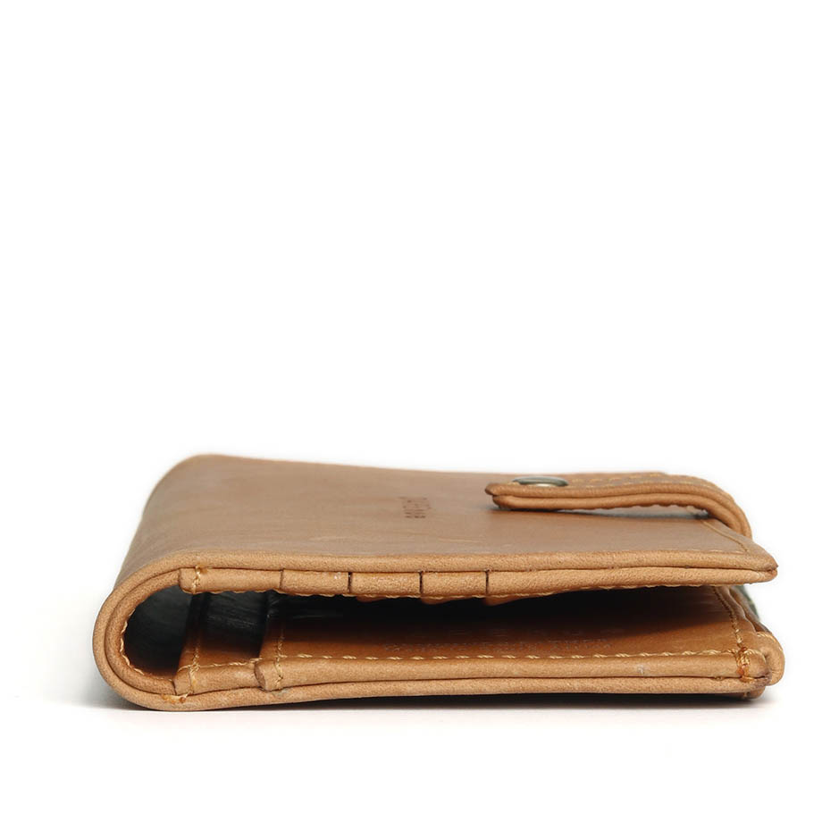 Large Slim Ladies Leather Wallet (17 card slots) | tan brown