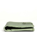 Large Slim Ladies Leather Wallet (17 card slots) | mint green