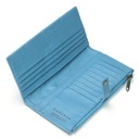 Large Slim Ladies Leather Wallet (17 card slots) | sky blue