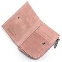 Small Slim Ladies Leather Wallet (8 card slots) - Pink