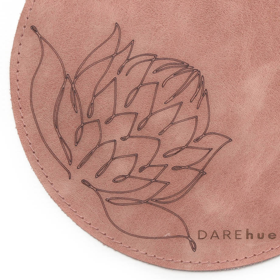 Protea Leather Mouse Pad (20cm) | toffee brown