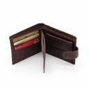 Mens Classic Leather Wallet - Dark Brown