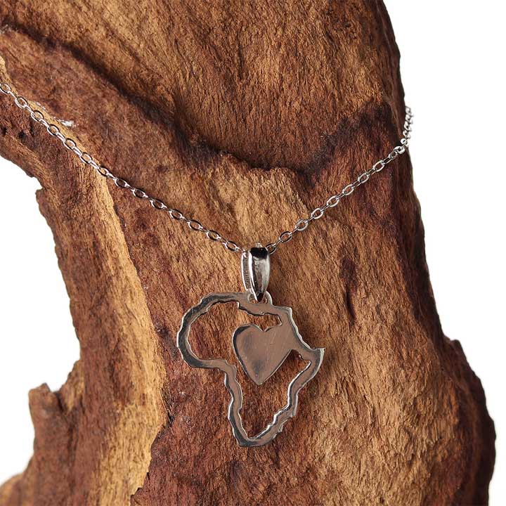 Heart of Africa Necklace - Sterling Silver
