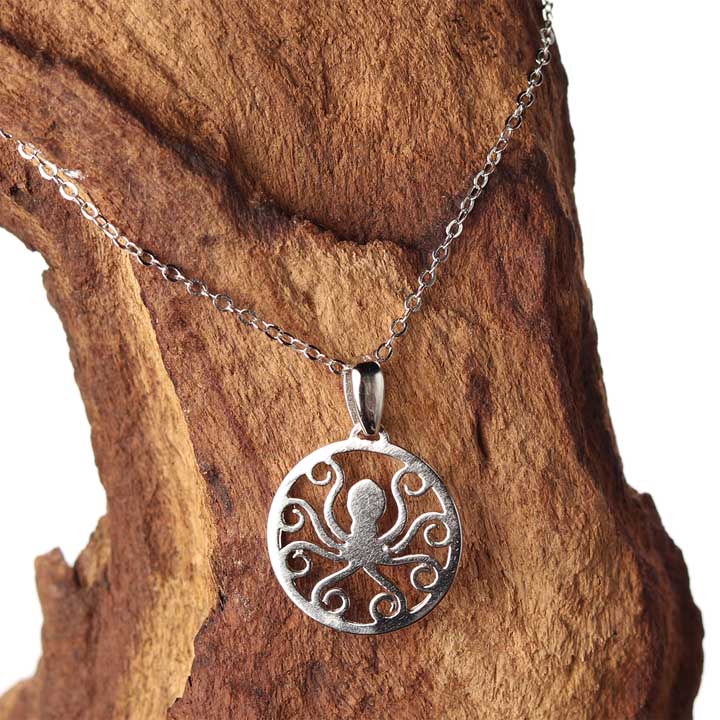 Octopus Necklace - Sterling Silver