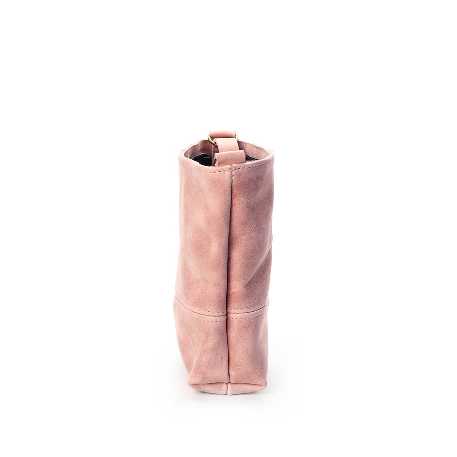 Simple Sling Bag | Pink Leather