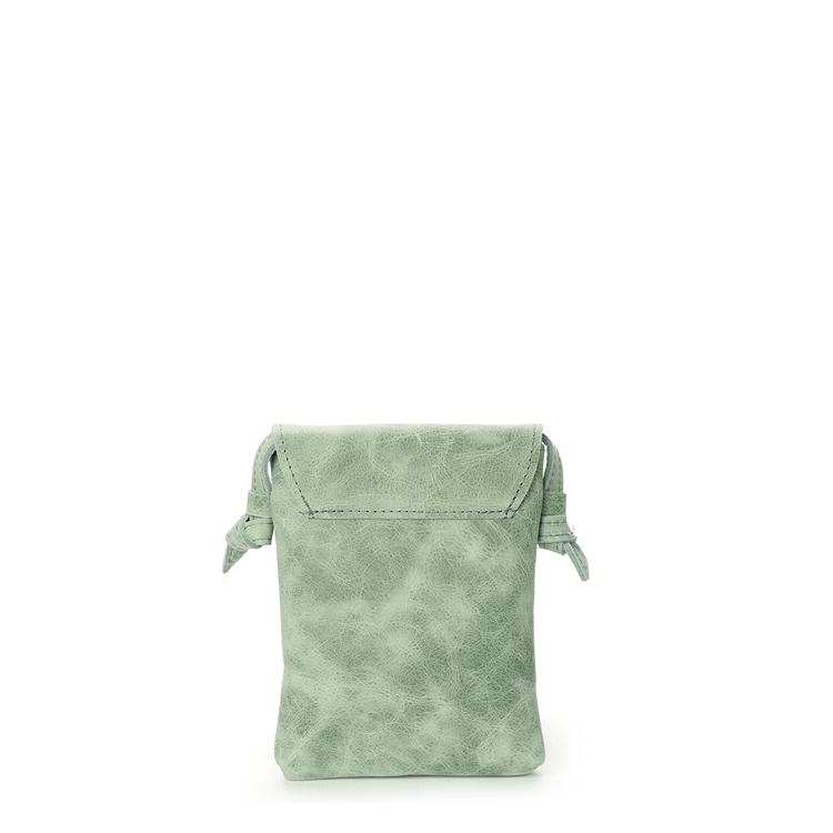 VELLIES & Compact Sling Bag | Mint Green Leather