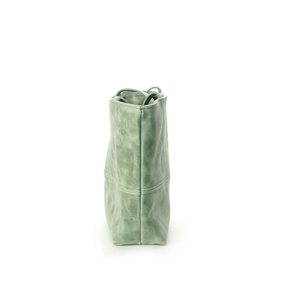 VELLIES & Shopper Handbag | Mint Green Leather