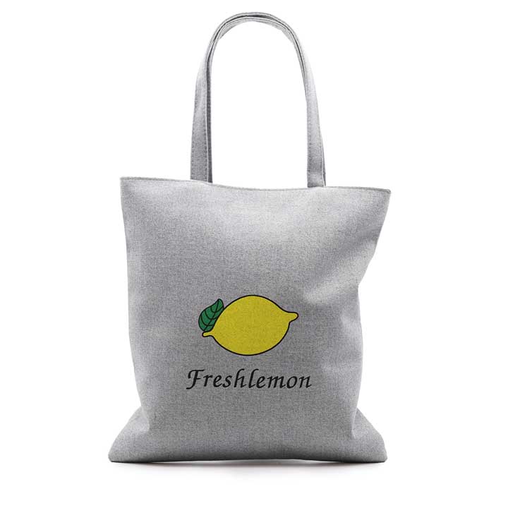Lemon Shopper Bag - Grey