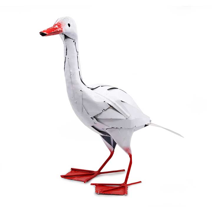 Metal Snow Goose  (height:45-70cm)