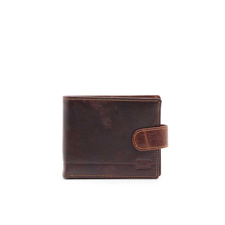 Mens Classic Leather Wallet - Dark Brown