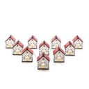 Flickering Christmas Small House - Set of 10