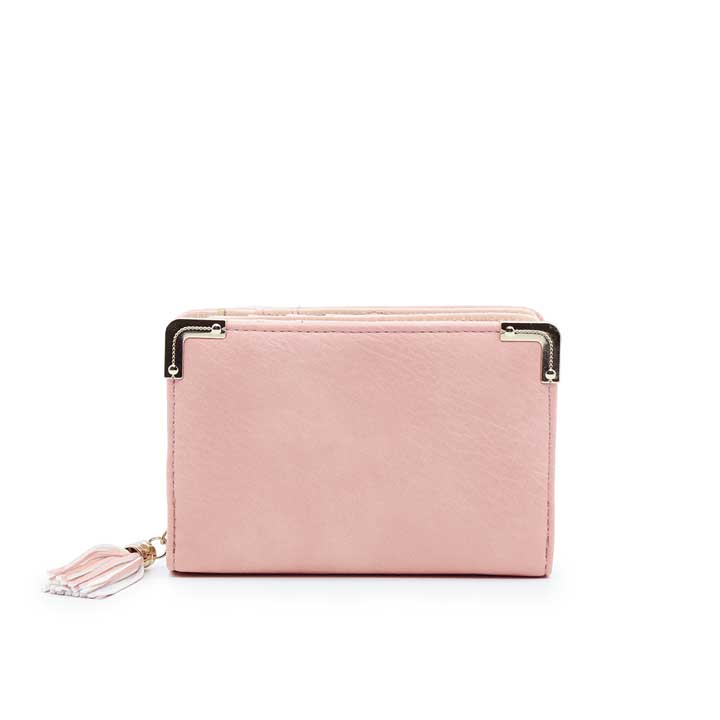 Ladies Small Zipper Wallet - Light Pink