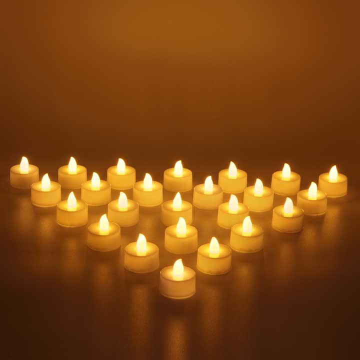 Flameless small LED Tea Light Candle - set of 24