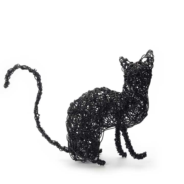 Wire Cat Ornament | height +/- 25cm