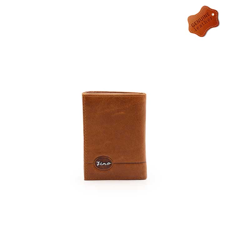 Mens Compact Leather Wallet - Coffee