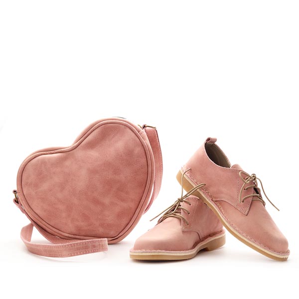 VELLIES &amp; Heart Bag | Pink Leather