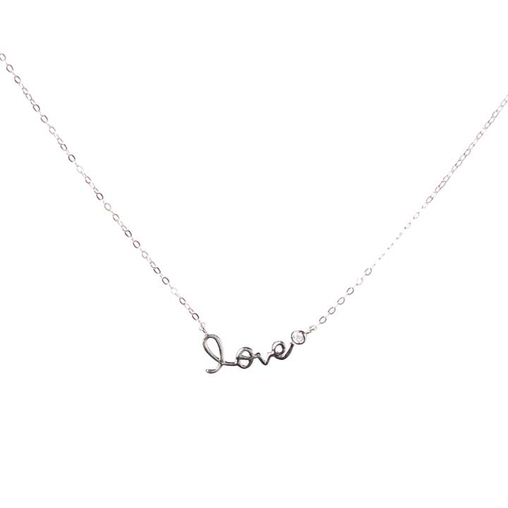 Love Pendant Necklace - Sterling Silver