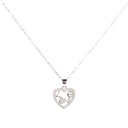 Lovable Heart Pendant Necklace - Sterling Silver