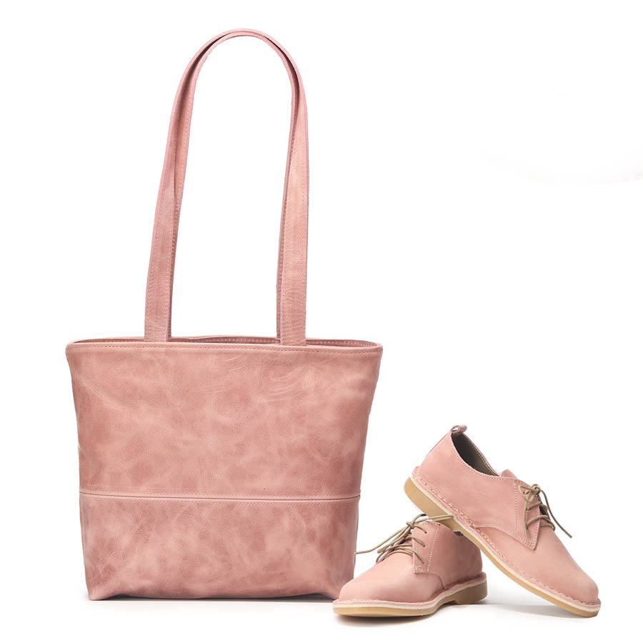 VELLIES & Shopper Handbag | Pink Leather
